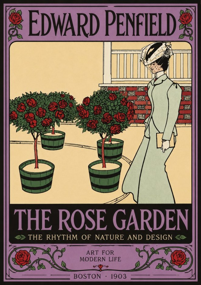 Edward Penfield The Rose Garden No4 - Poster