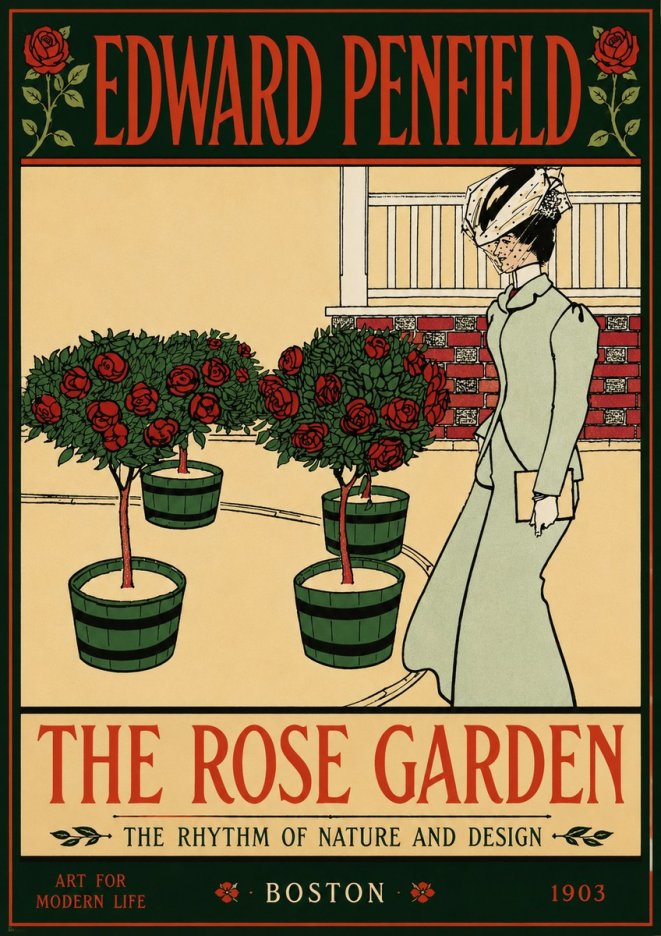 Edward Penfield The Rose Garden No5 - Poster