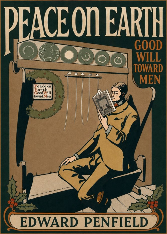 Edward Penfield Peace on Earth Good Will Toward Men No6 - Poster