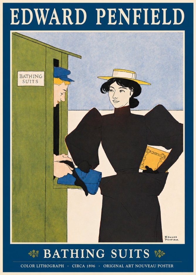 Edward Penfield Bathing Suits No1 - Poster
