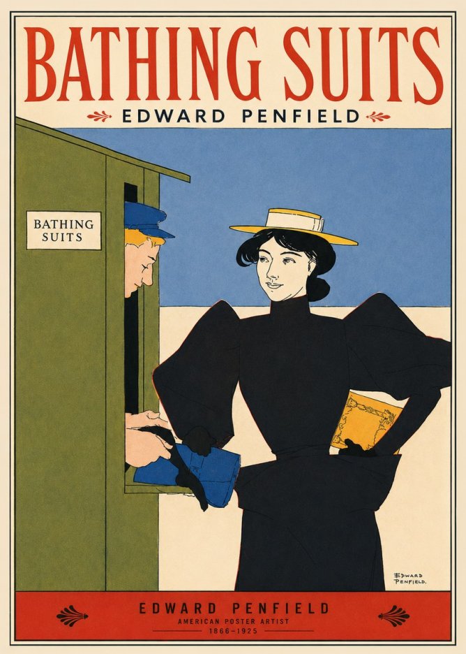 Edward Penfield Bathing Suits No2 - Poster