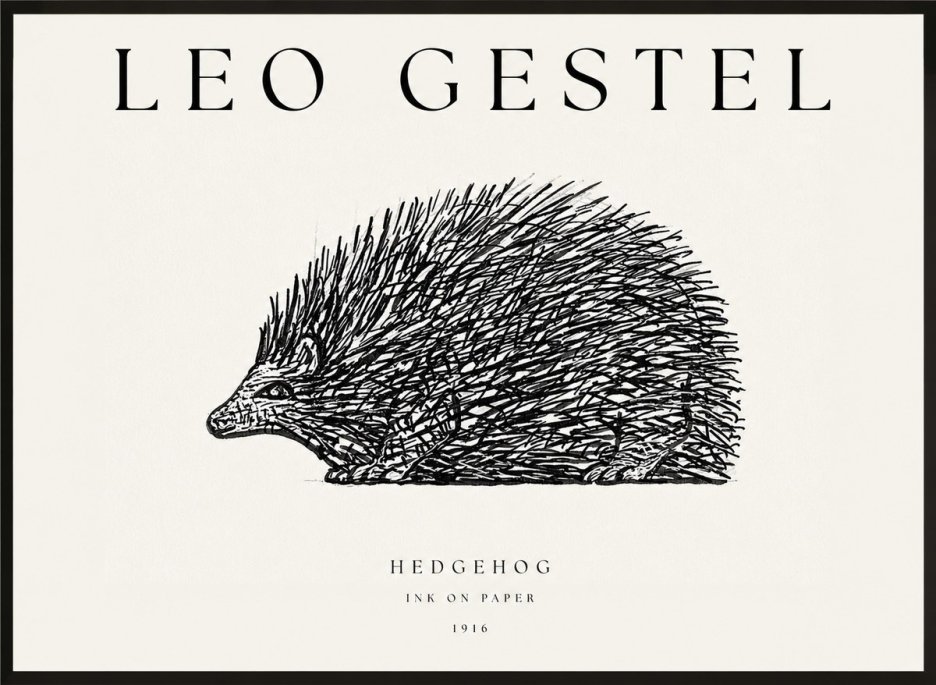 Leo Gestel Hedgehog No1 - Poster