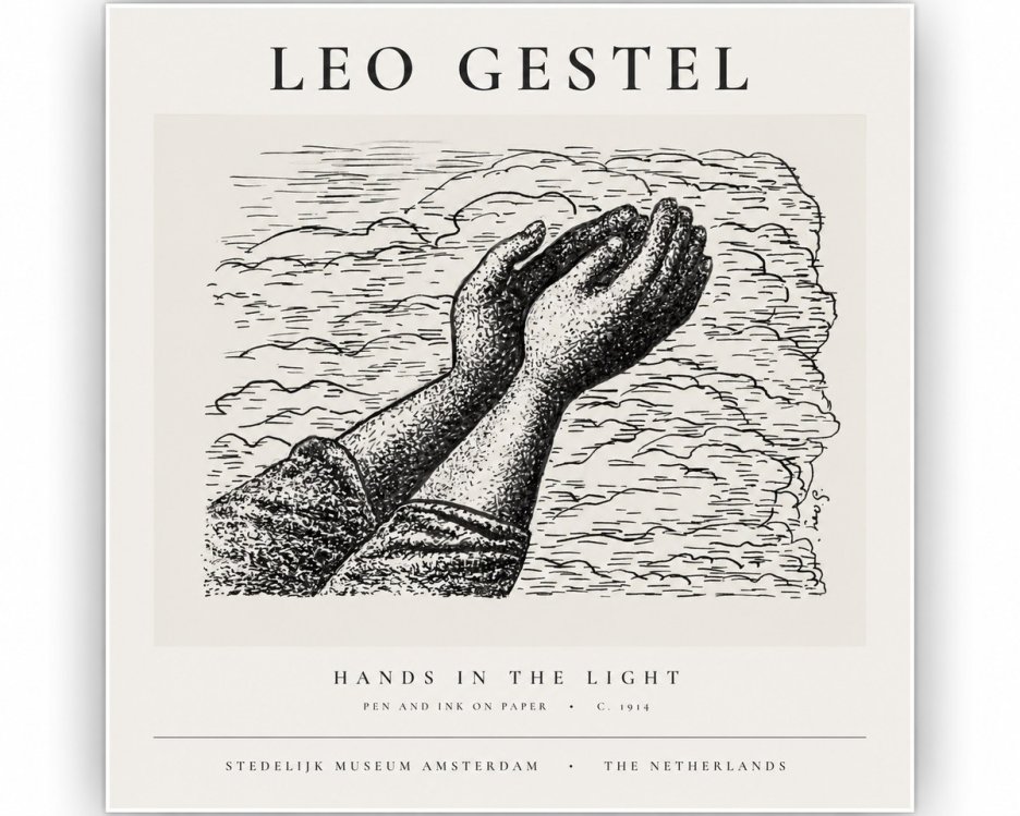 Leo Gestel Hands in the Light No1 - Poster