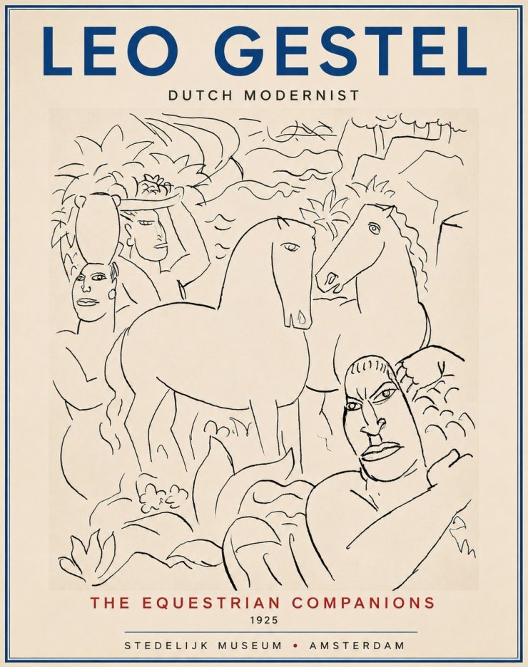 Leo Gestel The Equestrian Companions No4 - Poster
