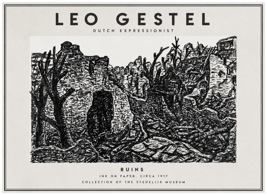 Leo Gestel Ruins No1 - Poster