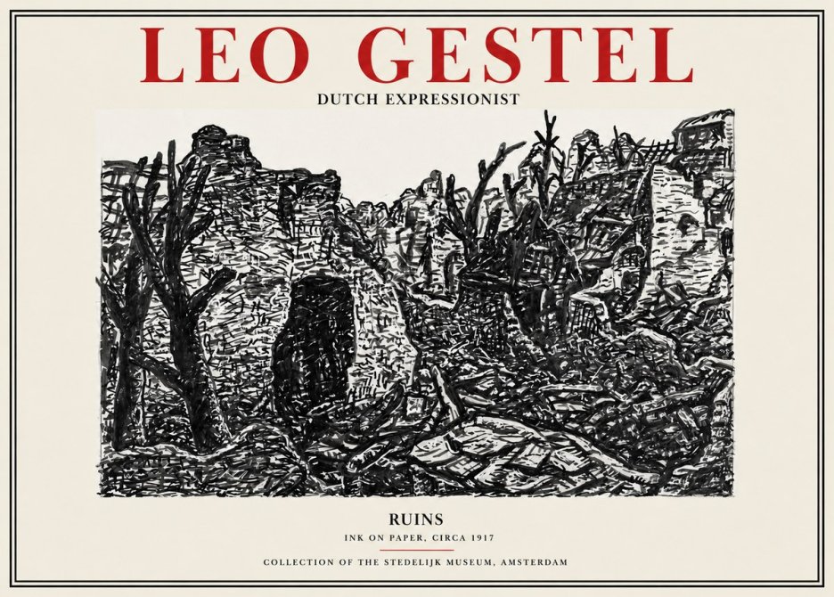 Leo Gestel Ruins No2 - Poster