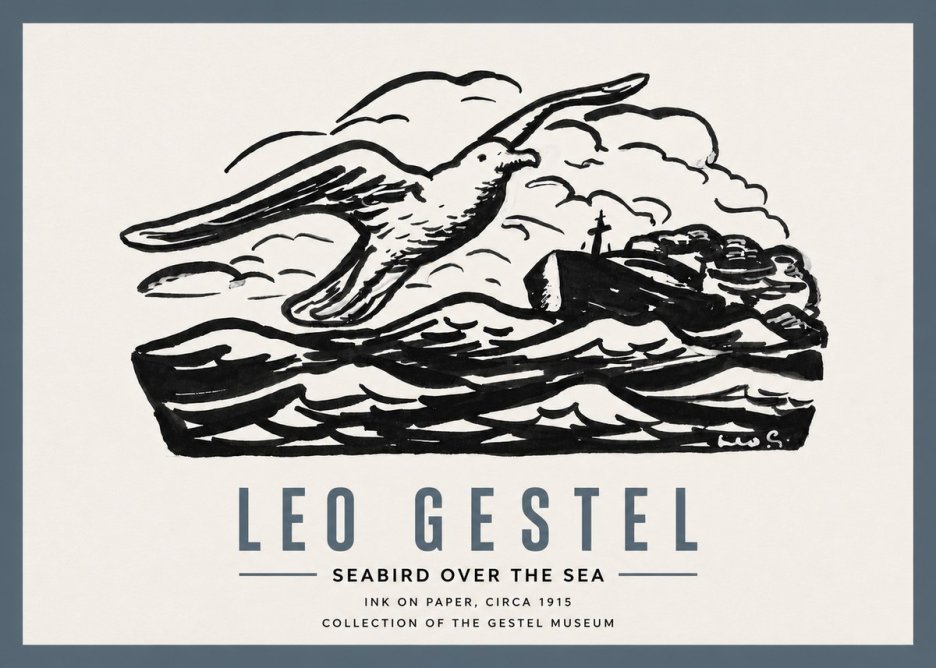 Leo Gestel Seabird over the Sea No5 - Poster