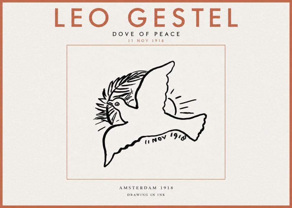 Leo Gestel Dove of Peace No5 - Poster