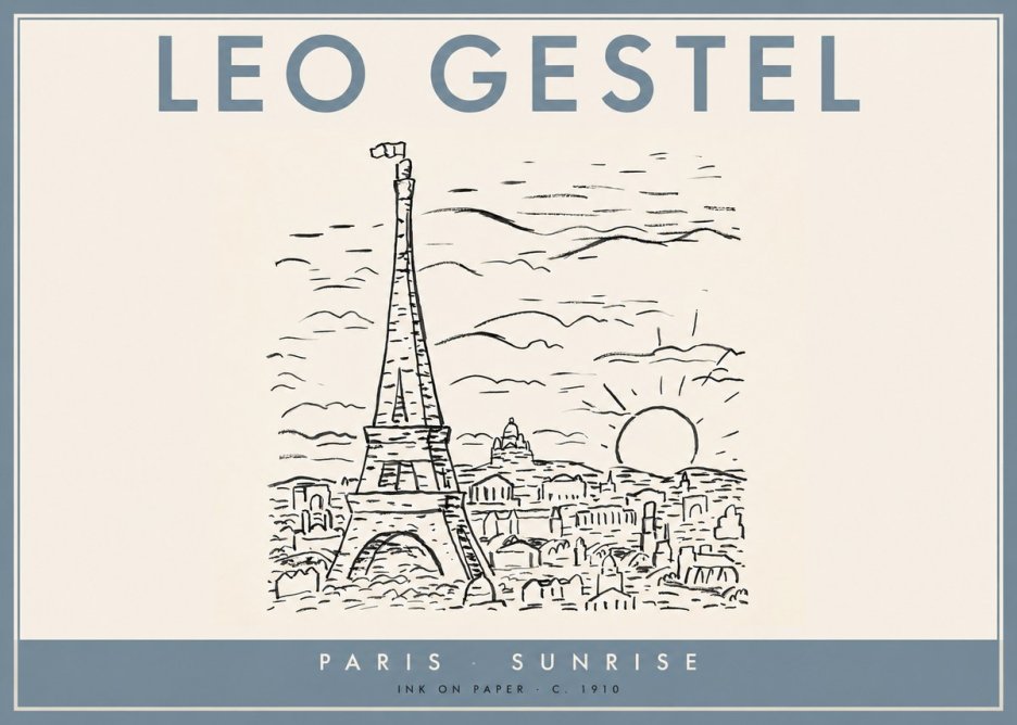 Leo Gestel Paris Sunrise No2 - Poster