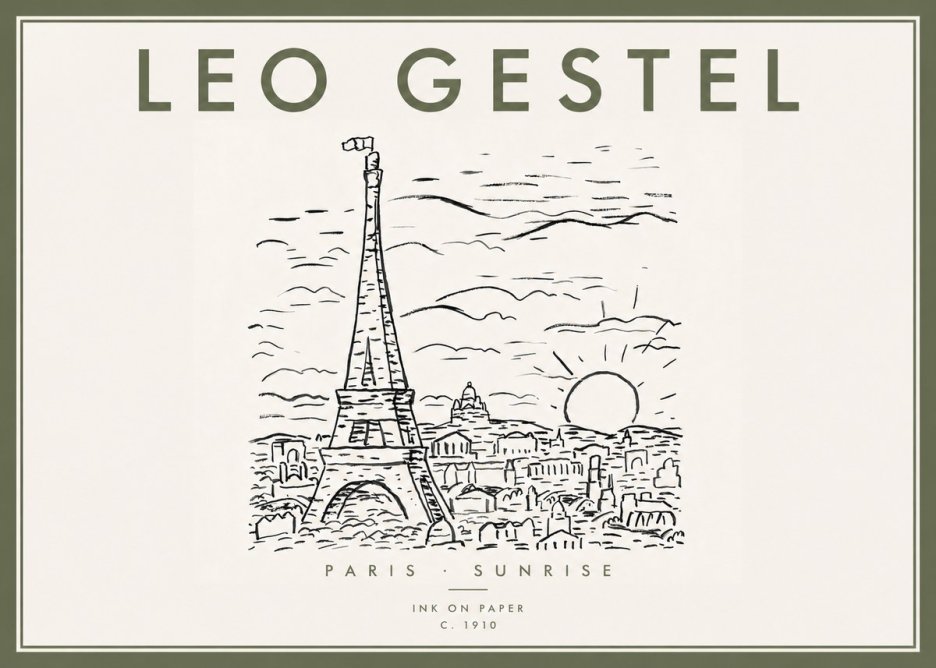 Leo Gestel Paris Sunrise No5 - Poster