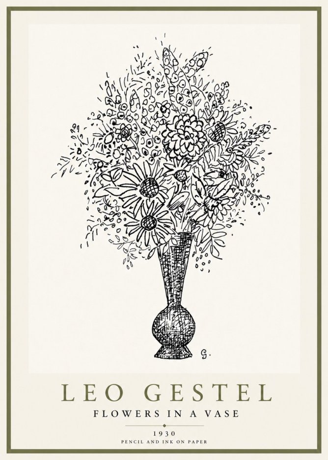 Leo Gestel Flowers in a Vase No3 - Poster