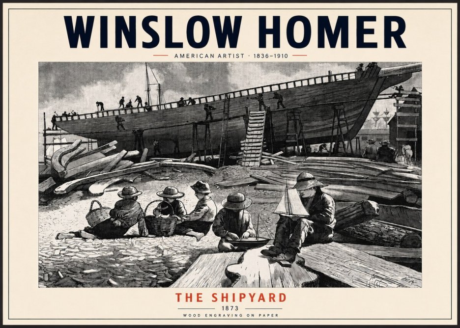 Winslow Homer The Shipyard No2 - Poster
