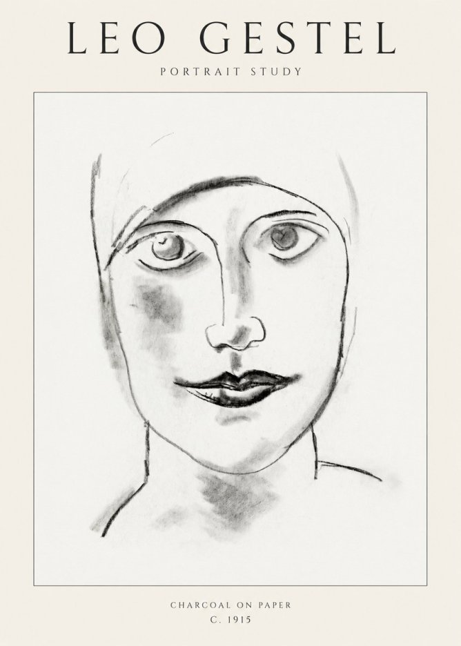 Leo Gestel Portrait Study I No1 - Poster