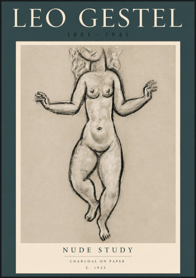 Leo Gestel Nude Study No4 - Poster