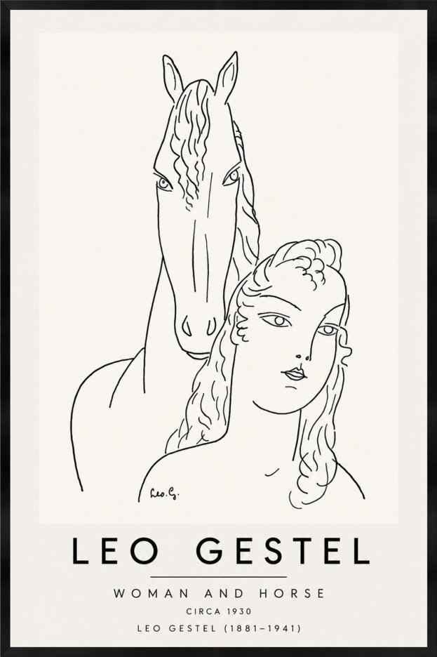 Leo Gestel Woman and Horse No6 - Poster