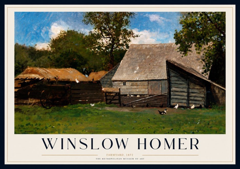 Winslow Homer Farmyard, 1872 No3 - Poster