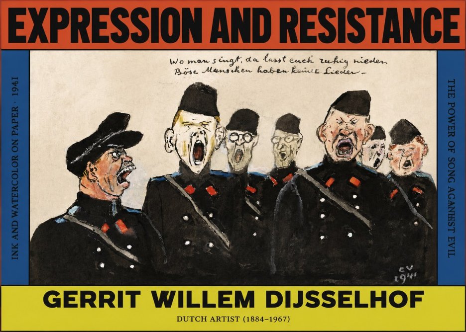 Gerrit Willem Dijsselhof Where Men Sing, There You May Rest in Peace; Evil People Have No Songs. No2 - Poster