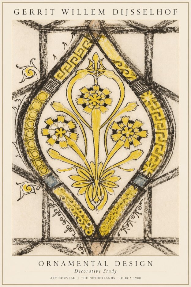 Gerrit Willem Dijsselhof Ornamental Design No5 - Poster