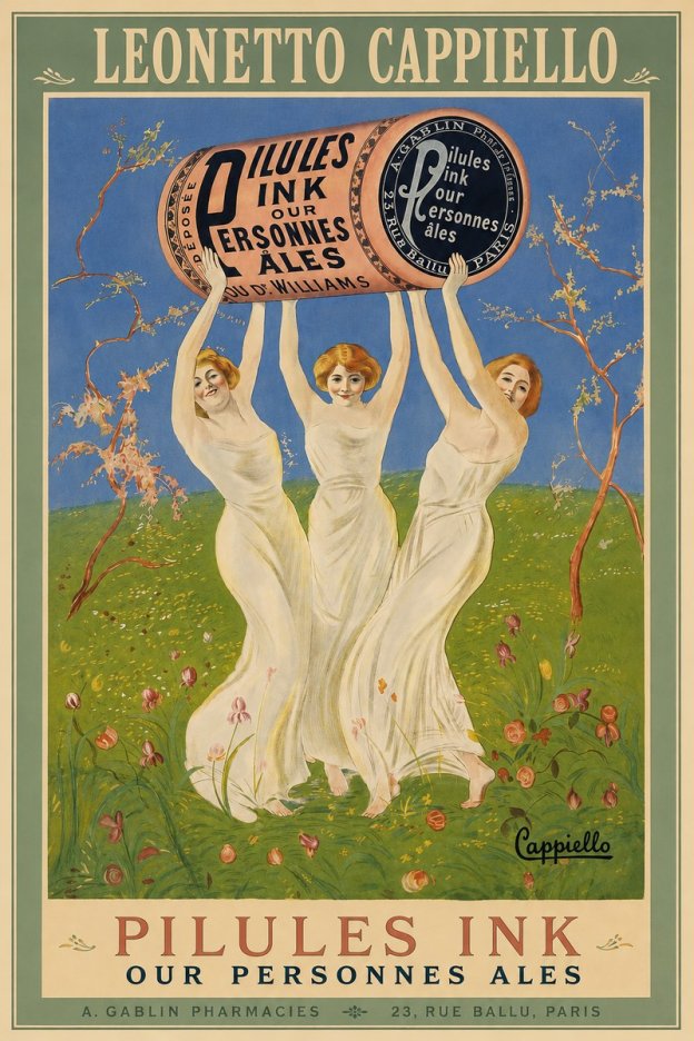 Leonetto Cappiello Pilules Ink Our Personnes Ales No3 - Poster