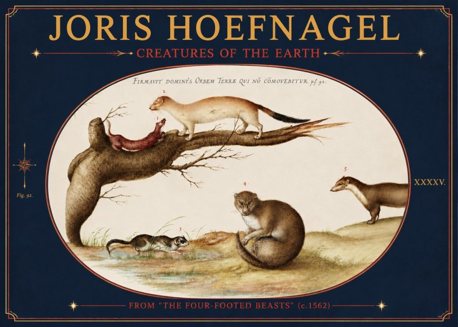 Joris Hoefnagel Creatures of the Earth I No4 - Poster
