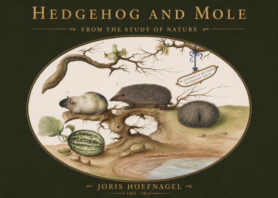 Joris Hoefnagel Hedgehog and Mole No2 - Poster