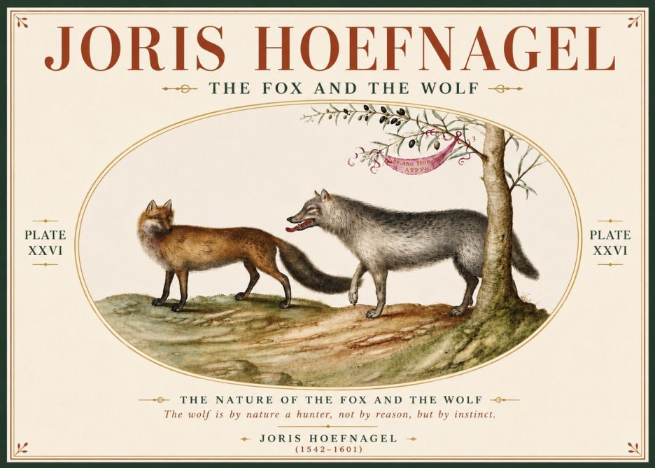 Joris Hoefnagel The Fox and the Wolf No6 - Poster