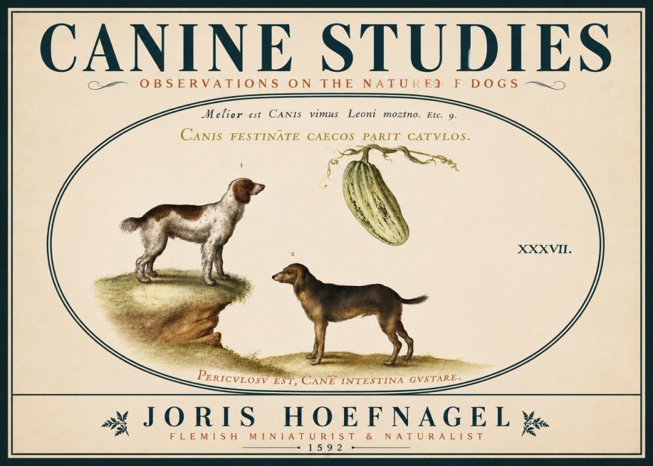 Joris Hoefnagel Canis Festinas Caecos Parit Catulos No6 - Poster