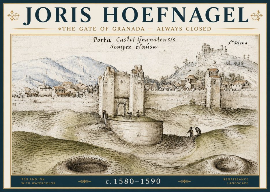 Joris Hoefnagel The Gate of Granada - Always Closed No6 - Poster