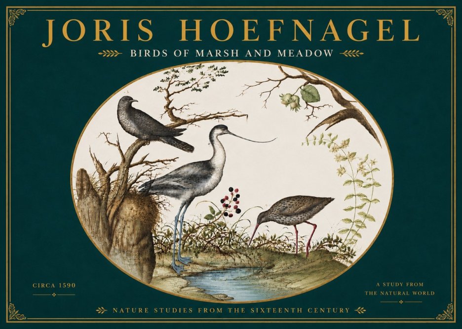 Joris Hoefnagel Birds of Marsh and Meadow No6 - Poster