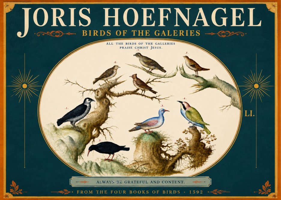 Joris Hoefnagel Birds of the Galeries No5 - Poster