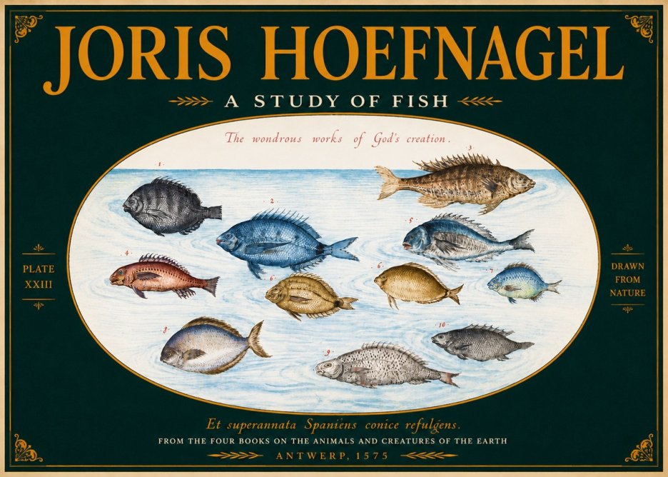 Joris Hoefnagel A Study of Fish No4 - Poster