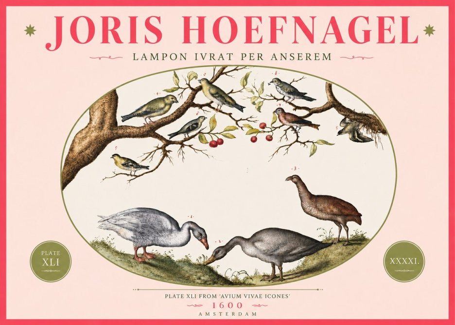 Joris Hoefnagel Lampon Ivrat per Anserem No4 - Poster