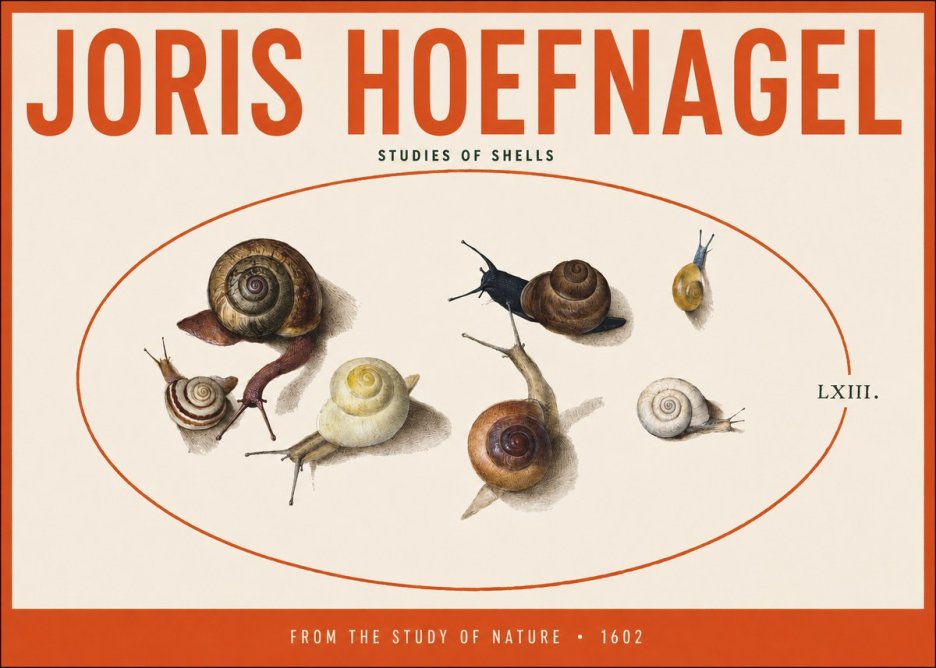 Joris Hoefnagel Six Snails No5 - Poster