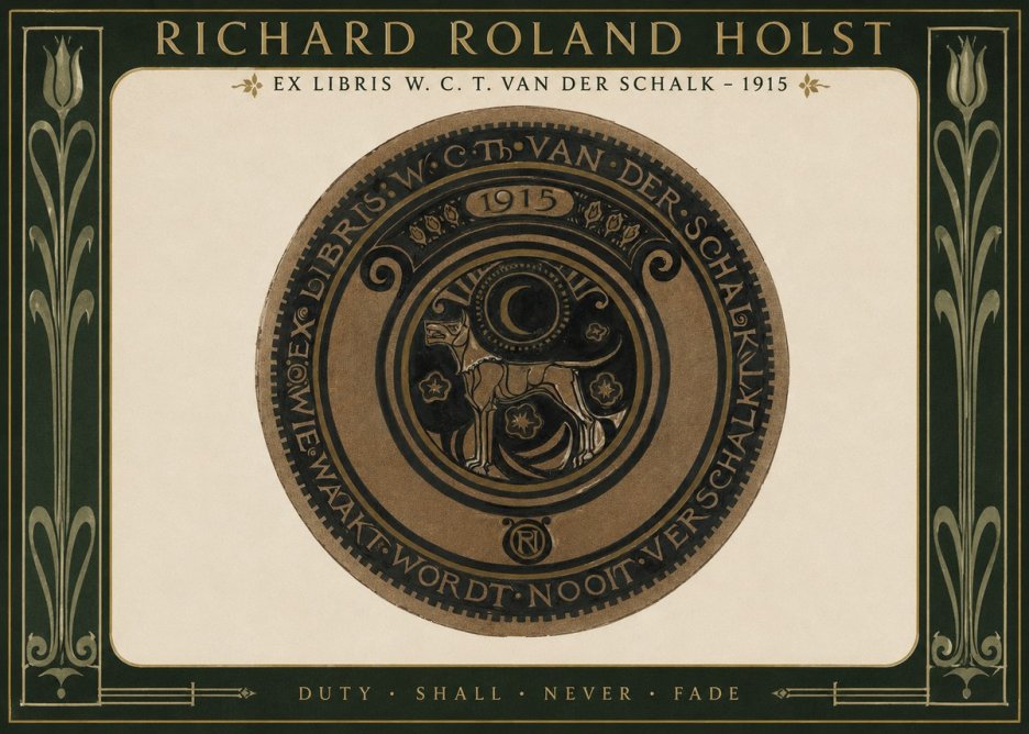 Richard Roland Holst Ex Libris W. C. T. Van Der Schalk - 1915 No2 - Poster