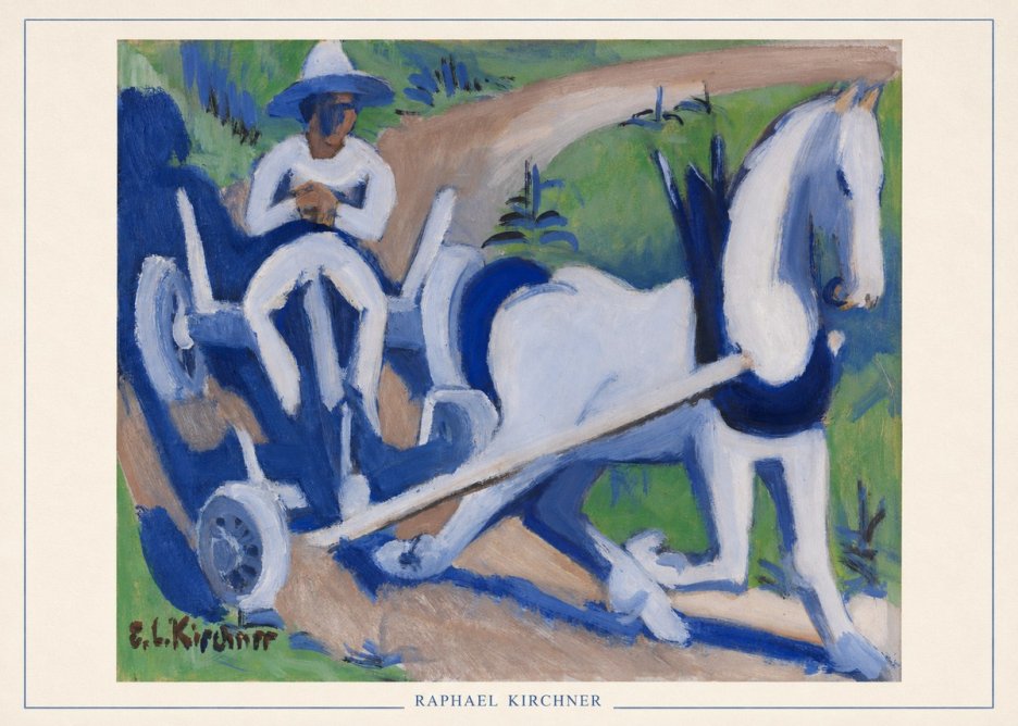 Raphael Kirchner Horse and Cart No4 - Poster