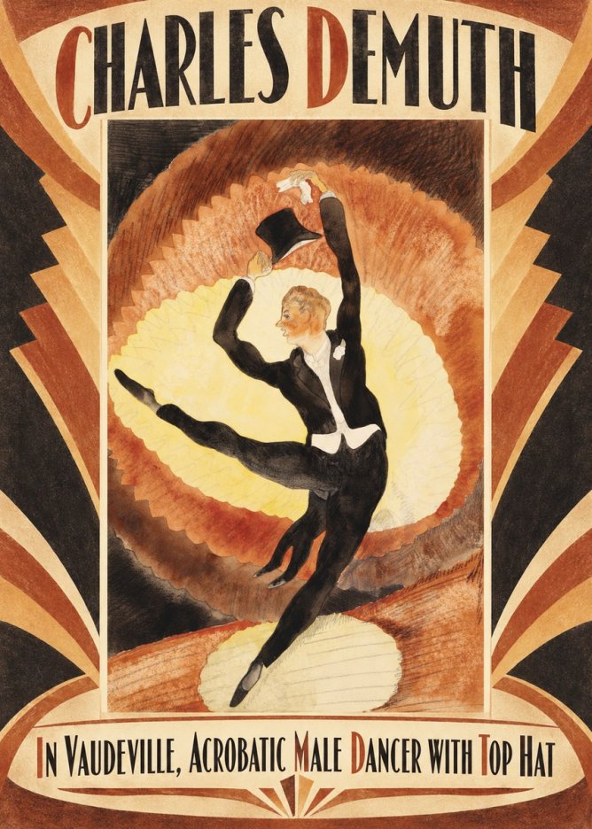 Charles Demuth In Vaudeville, Acrobatic Male Dancer with Top Hat No1 - Poster