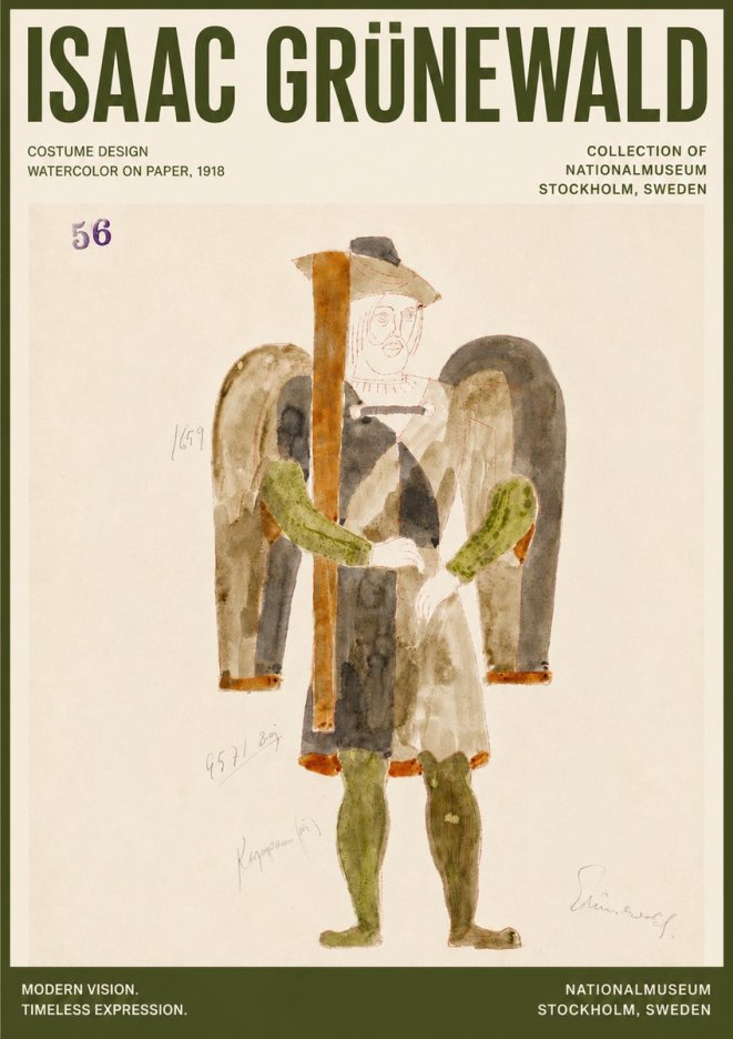 Isaac Grünewald Costume Design IV No4 - Poster