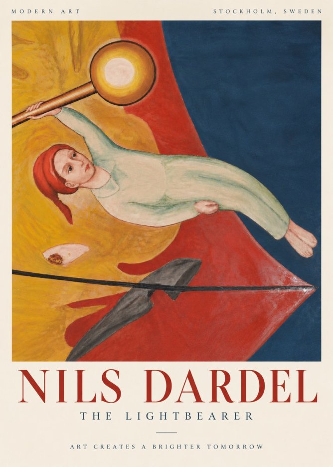 Nils Dardel The Lightbearer No6 - Poster