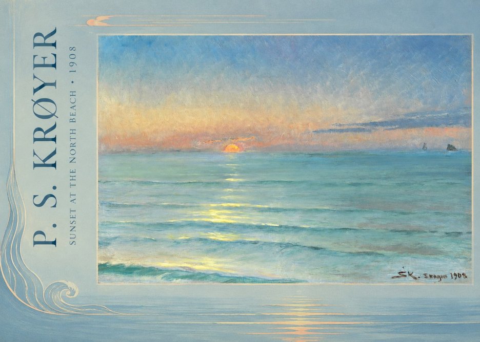 P.S. Krøyer Sunset at the North Beach No2 - Poster
