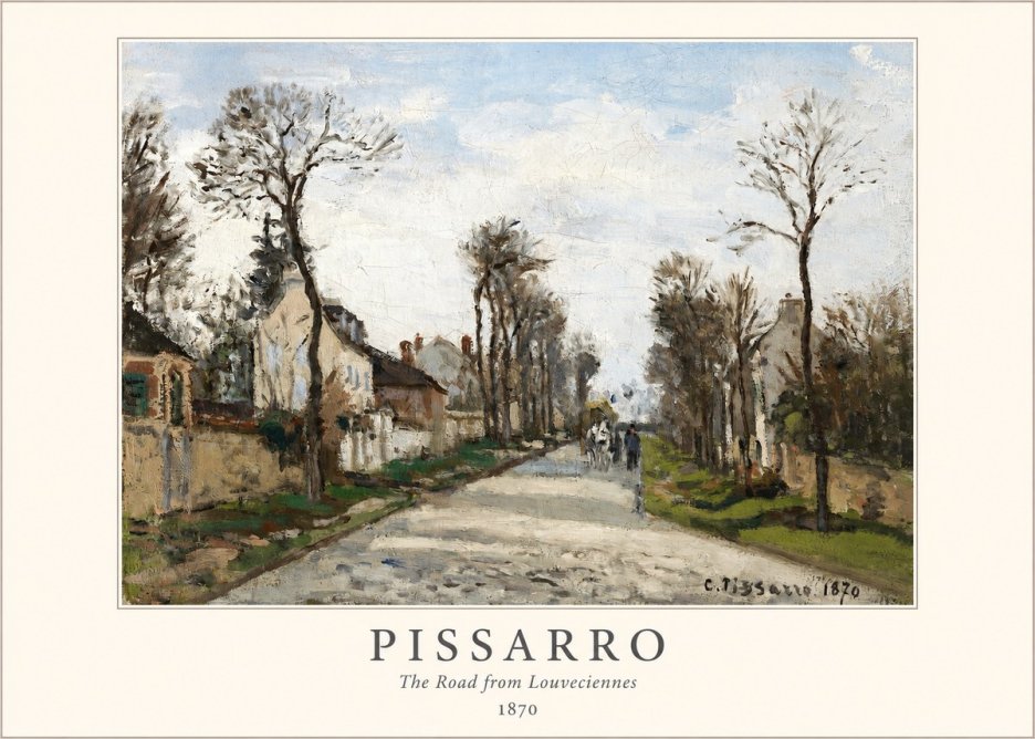 Pissarro The Road from Louveciennes I No1 - Poster