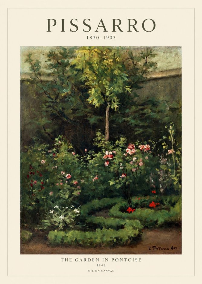 Pissarro The Garden in Pontoise No1 - Poster