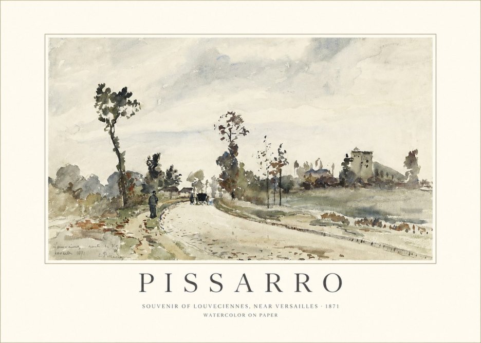 Pissarro Souvenir of Louveciennes, Near Versailles - 1871 No1 - Poster