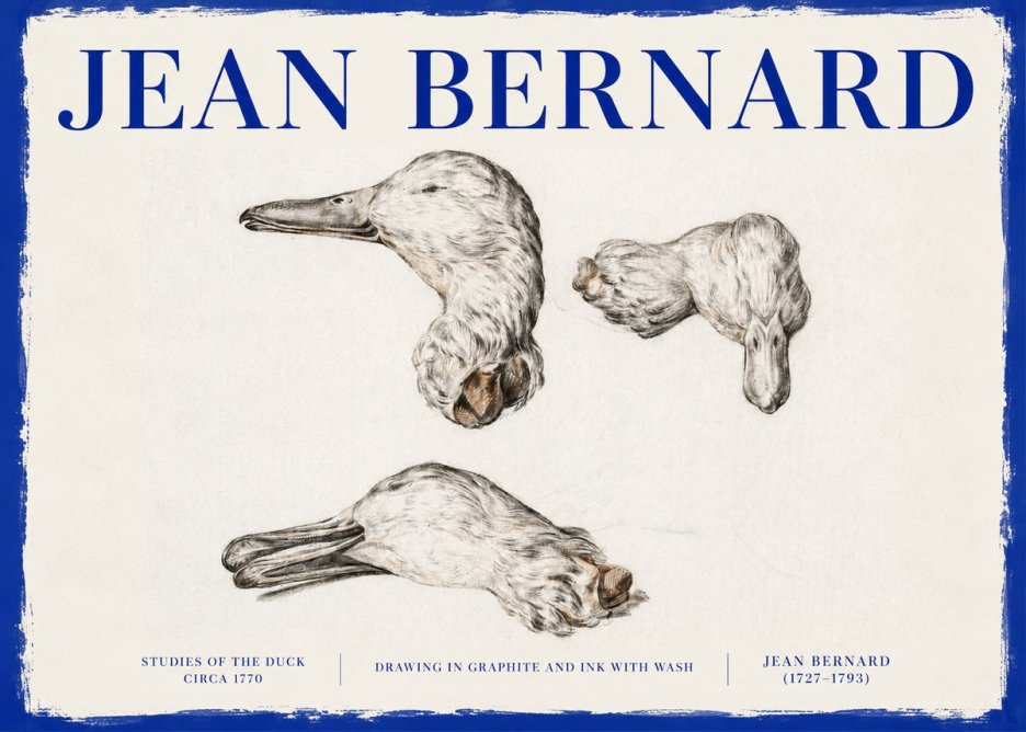 Jean Bernard Studies of the Duck No3 - Poster