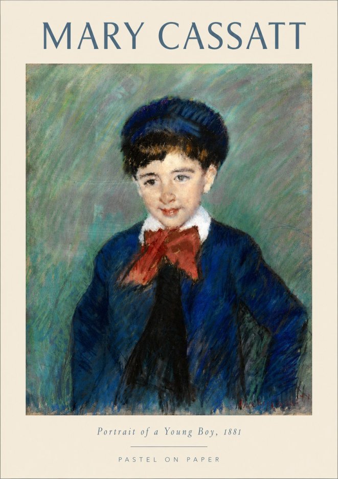 Mary Cassatt Portrait of a Young Boy, 1881 No4 - Poster