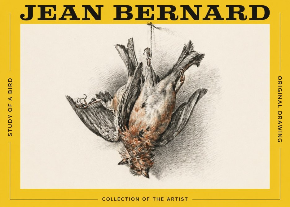 Jean Bernard Study of a Bird IV No2 - Poster