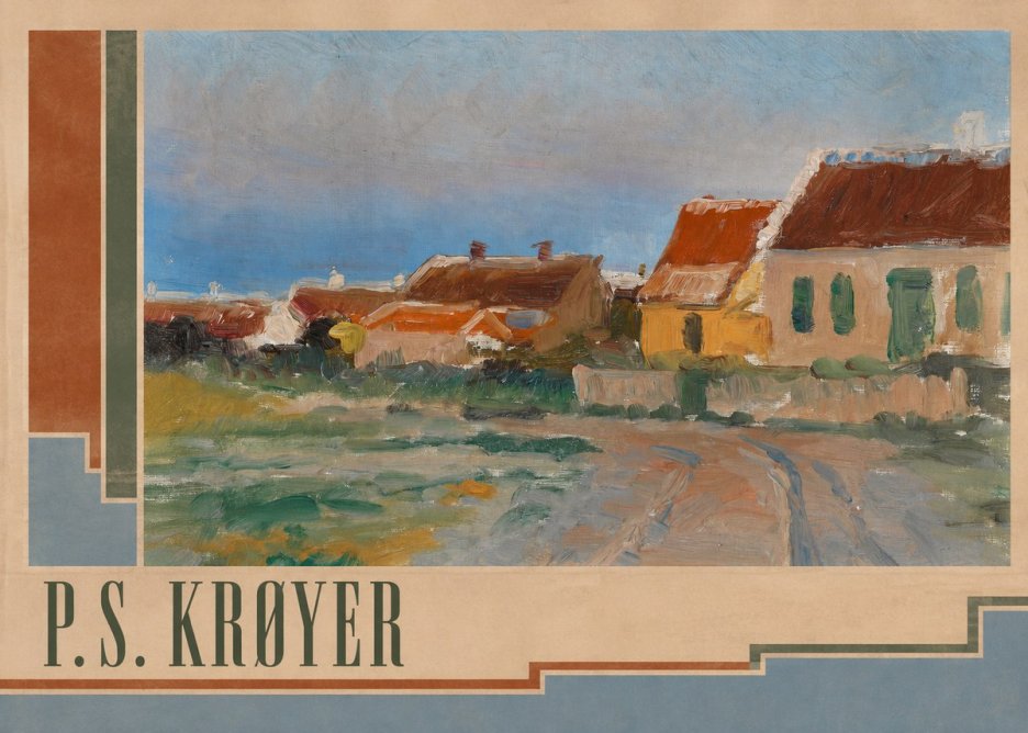 P.S. Krøyer Houses in Skagen No3 - Poster