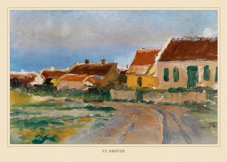 P.S. Krøyer Houses in Skagen No4 - Poster