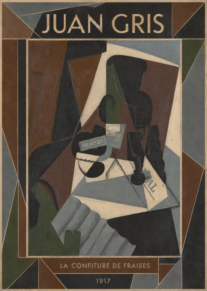 Juan Gris La Confiture De Fraises No1 - Poster