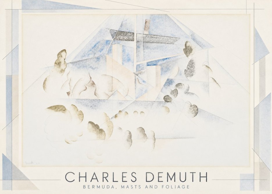 Charles Demuth Bermuda, Masts and Foliage No1 - Poster