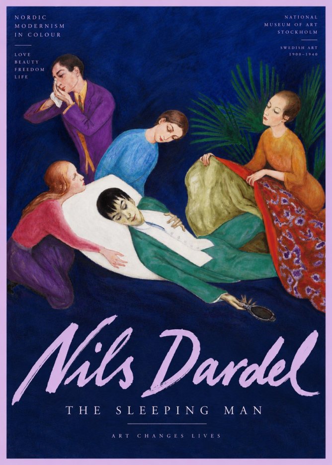 Nils Dardel The Sleeping Man No6 - Poster